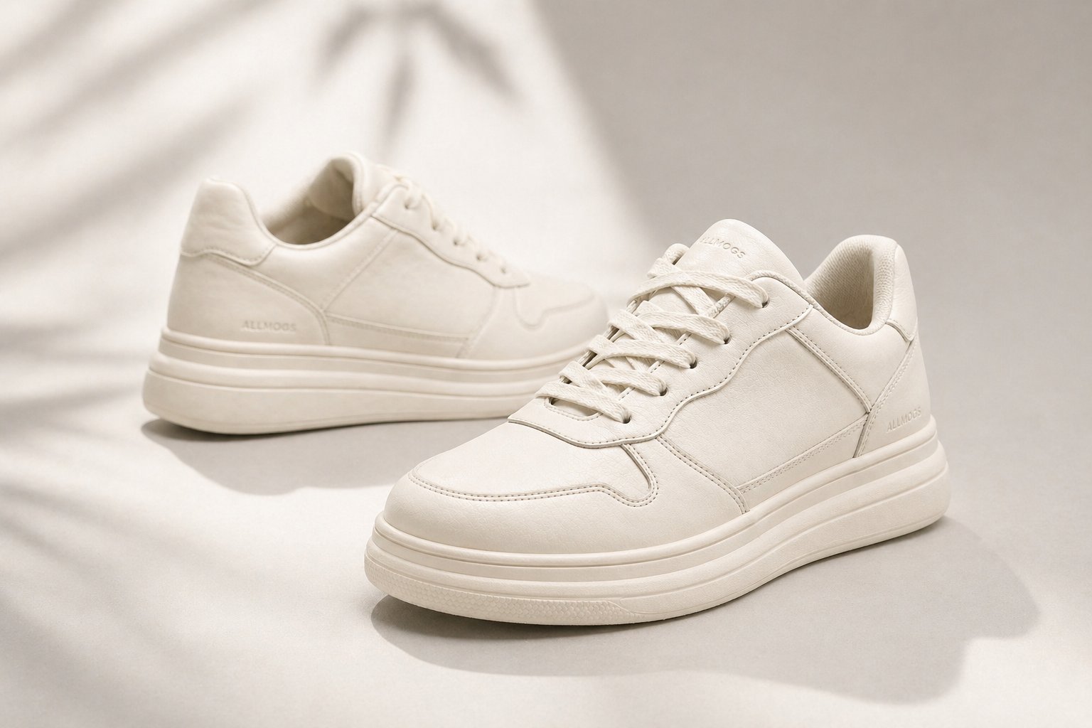 Pair of Allmogs sneakers in soft natural light